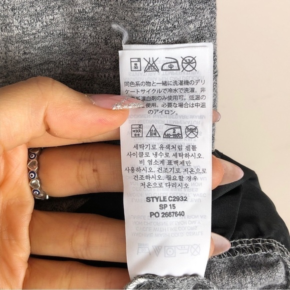 J. Crew Ruffle Hem Tank Top Gray Black Sleeveless Career Casual - Picture 3 of 3